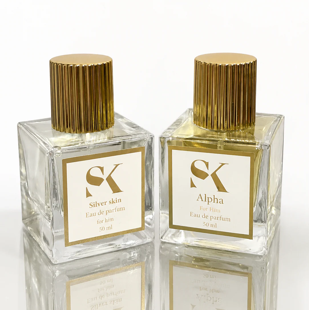 FOR HIM collection - SK Fragrances perfume bottles